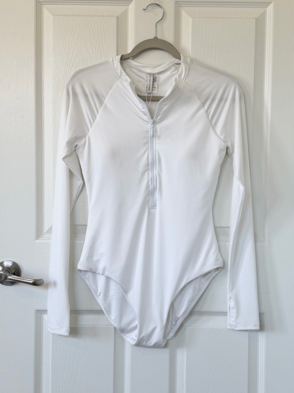 Trina Turk Half Zip Long Sleeve One-Piece Rashguard Swimsuit NWT - Picture 5 of 10